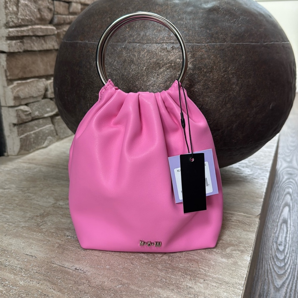 House of Want small pink bucket bag NWT